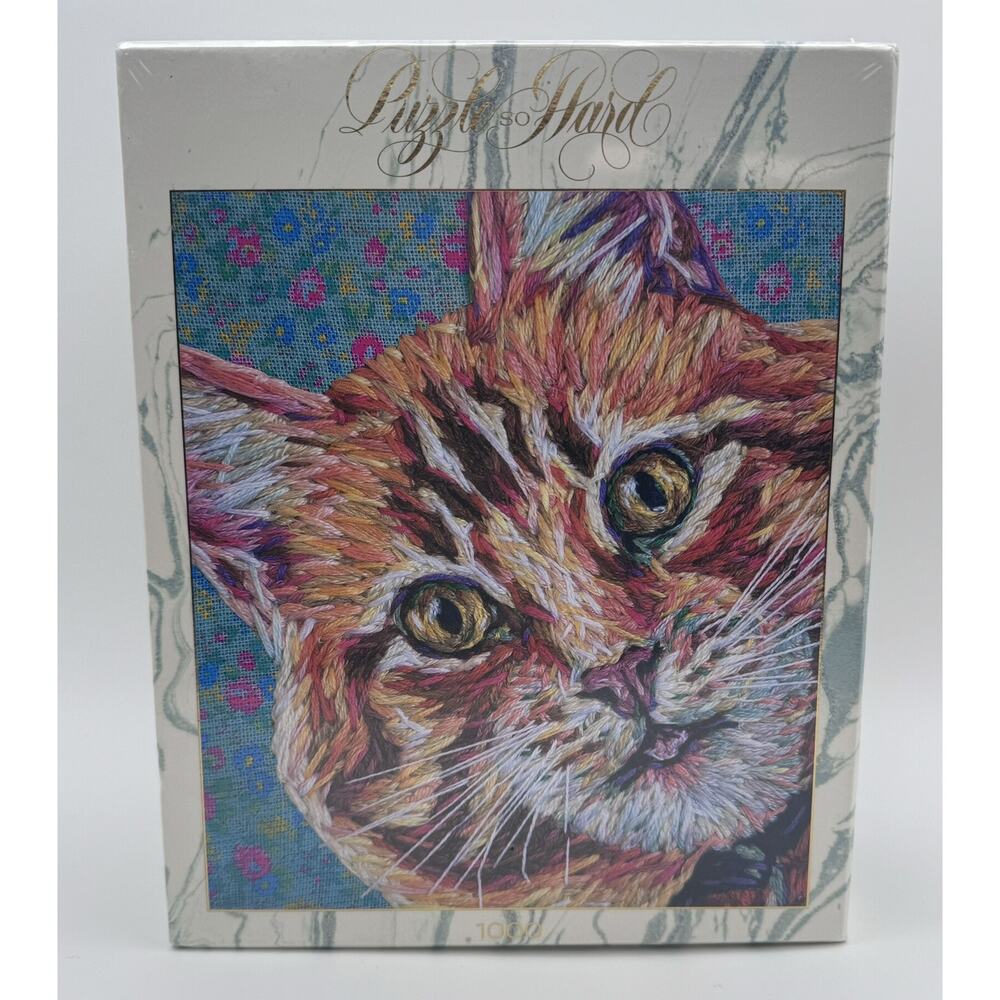Puzzle So Hard Yarn Cat 1st Edition Multicolor 1000 Piece 27"x20" New Sealed